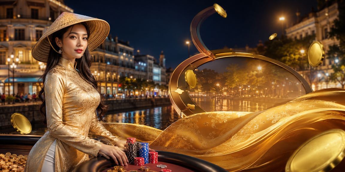 Người chơi tham gia trò chơi bài tại Hà Nội với trang phục áo dài truyền thống