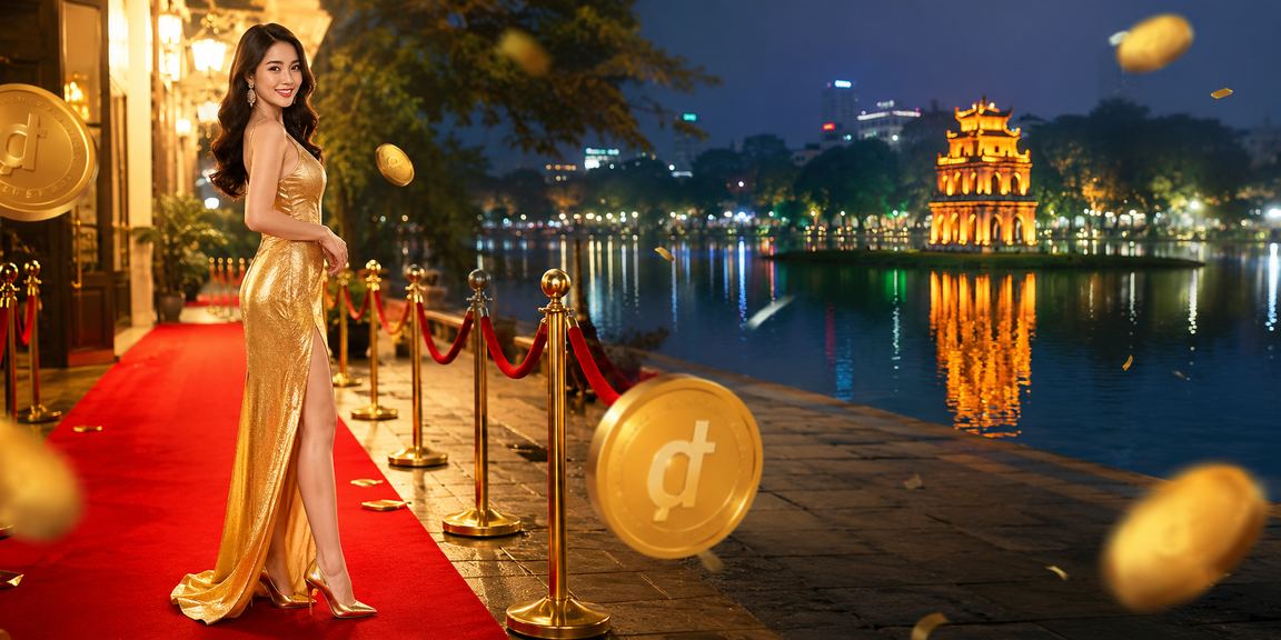 Không khí lễ hội giải trí casino tại Hà Nội với đèn neon rực rỡ
