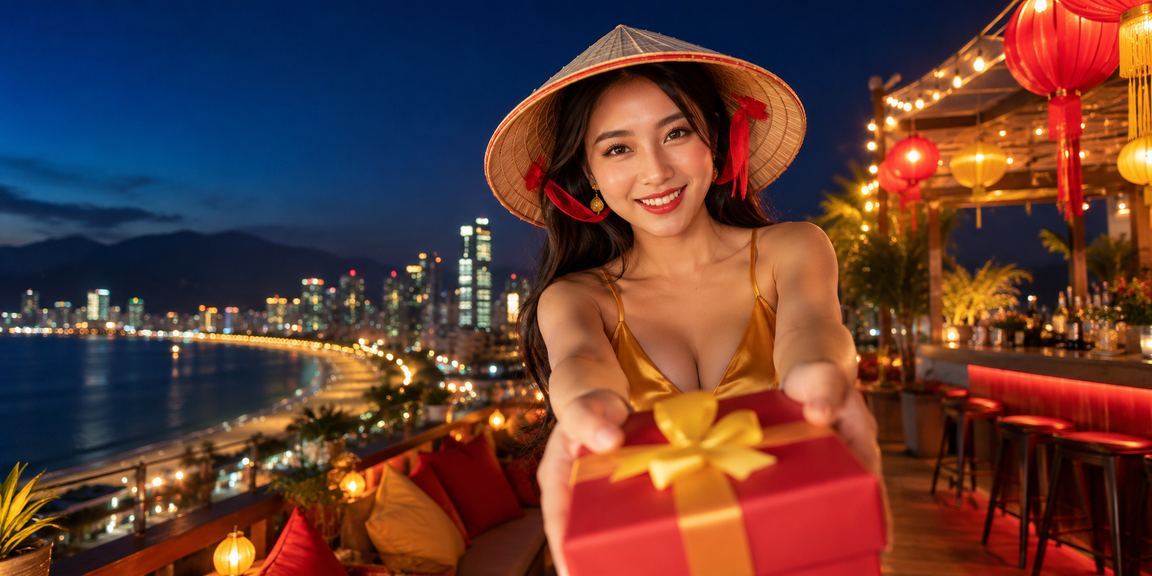 Người chơi Nha Trang dùng app casino trên điện thoại với nón lá truyền thống