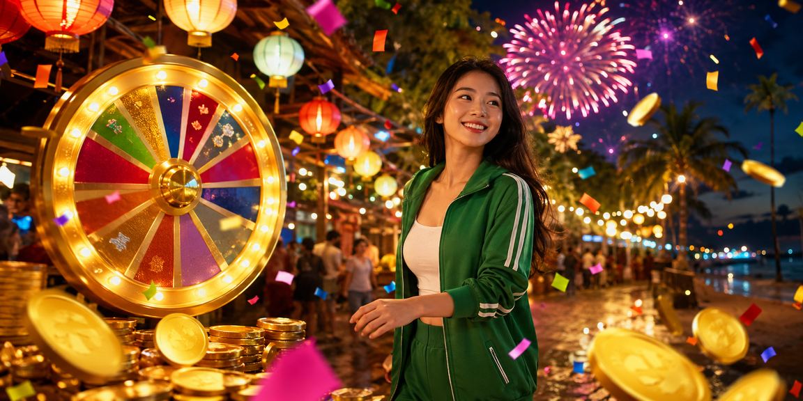 Bàn roulette tại khu chợ đêm Phú Quốc với không khí lễ hội